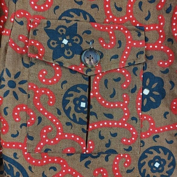 Classiques For Nordstrom Zip Front Cropped Linen Jacket Size Small - Picture 6 of 13